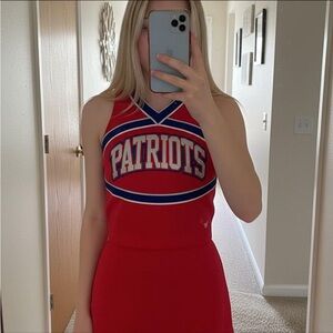 Red Patriots Cheerleading Outfit